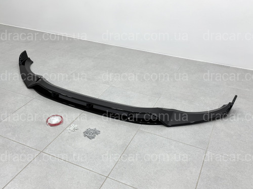 Юбка накладка переднього бампера M Performance BMW X3 G01 / X4 G02 2018-2021, ABS пластик колір чорний глянец артикул 9570