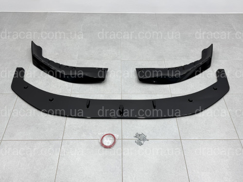 Накладка переднього бампера M-Performance стиль AC Schnitzer для BMW 5 series G30 G31 2016-2020 ABS пластик, чорний глянець артикул 9532