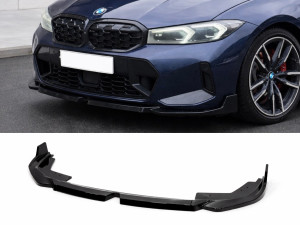 Спідниця накладка переднього бампера M-Performance BMW 3 series G20 G21 LCI 2022+ ABS пластик колір чорний глянець