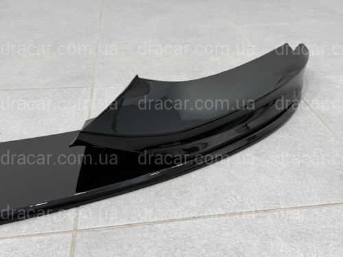 Спідниця переднього бампера M Paket для BMW 4 series F32 F33 F36 2013-2020 ABS пластик, чорний глянець артикул 4509
