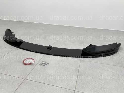 Спідниця переднього бампера M Paket для BMW 4 series F32 F33 F36 2013-2020 ABS пластик, чорний глянець артикул 4509