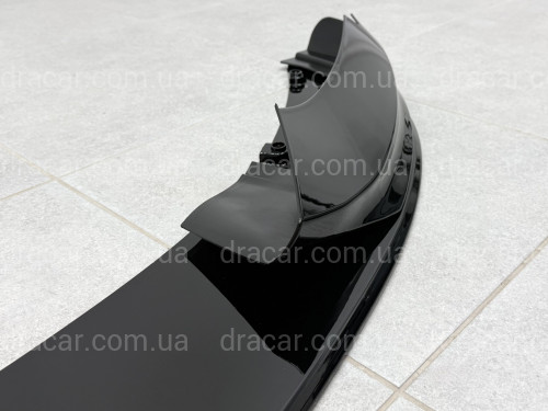 Спідниця переднього бампера M Paket для BMW 4 series F32 F33 F36 2013-2020 ABS пластик, чорний глянець артикул 4509