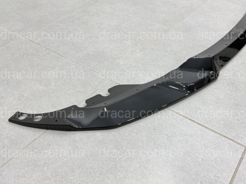Спідниця переднього бампера M3 CS для BMW 3 series F30 F31 2012-2018 ABS пластик, чорний глянець артикул 9483