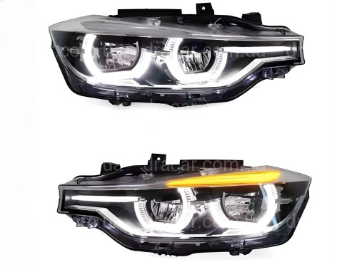 Фари FULL LED для BMW 3 series F30 F31 2012-2018 2шт, ГАЛОГЕН У ЛЕД артикул 3345