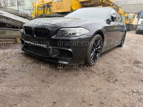 Спідниця переднього бампера спідниця M5 style BMW 5 series F10 F11 2010-2016 ABS пластик, чорний глянець артикул 5336
