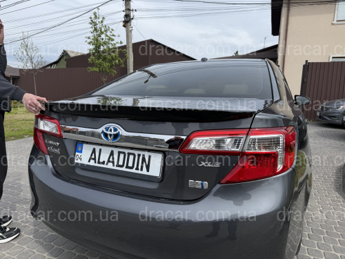 Спойлер ліп багажника Toyota Camry 50 USA 2012-2014 ABS пластик, колір чорний глянець артикул 9470