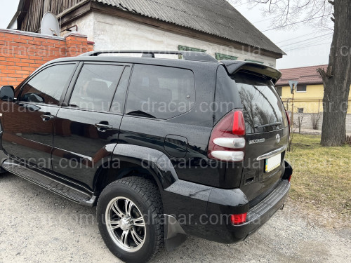Спойлер на кришку багажника Toyota Land Cruiser Prado 120 2003-2009 колір чорний ABS пластик артикул 232