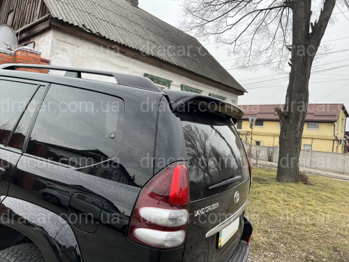 Спойлер на кришку багажника Toyota Land Cruiser Prado 120 2003-2009 колір чорний ABS пластик артикул 232