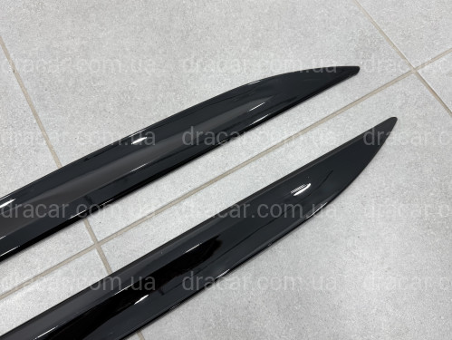 Леза під пороги M-Performance BMW 4 series G22 2020- 2шт. чорний глянець артикул 9558