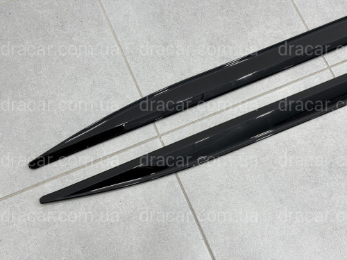 Леза під пороги M-Performance BMW 4 series G22 2020- 2шт. чорний глянець артикул 9558