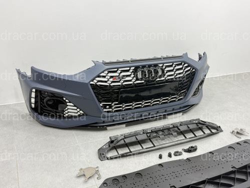 Бампер передній у стилі RS4 для Audi A4 2020-2023 артикул 9435