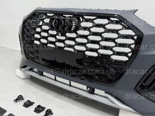 Бампер передній у зборі S-Line BLACK для Audi Q5 Sportback 2021-2024 артикул 8534