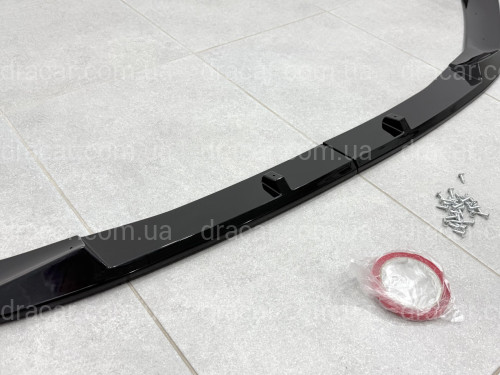 Накладка переднього бампера M-Paket BMW 5 series G30 G31 LCI 2020-2023, чорний глянець артикул 9624