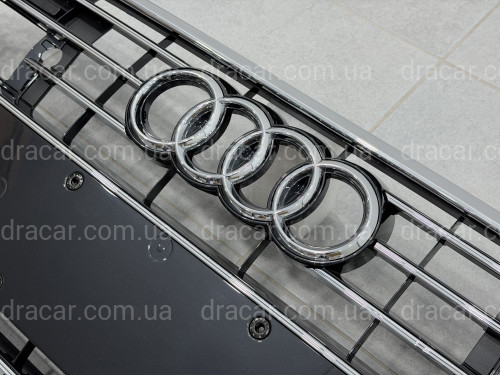 Решітка радіатора ПІД РАДАРИ Audi A6 C8 2018+ темно-сіра з хромом артикул 8618