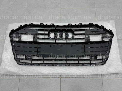 Решітка радіатора ПІД РАДАРИ Audi A6 C8 2018+ темно-сіра з хромом артикул 8618
