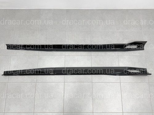 Леза під пороги Paradigm довгі BMW X5 G05 F95 2018 - 2шт. ABS чорний глянець артикул 10030