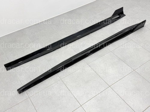 Леза під пороги Paradigm довгі BMW X5 G05 F95 2018 - 2шт. ABS чорний глянець артикул 10030