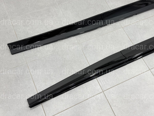 Леза під пороги Paradigm довгі BMW X5 G05 F95 2018 - 2шт. ABS чорний глянець артикул 10030