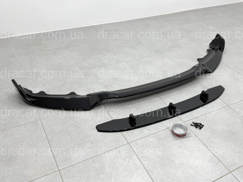 Юбка переднього бампера Paradigma BMW X6 F16 2013-2018, чорний глянець артикул 9632