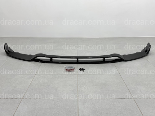 Юбка переднього бампера Paradigma BMW X6 F16 2013-2018, чорний глянець артикул 9632