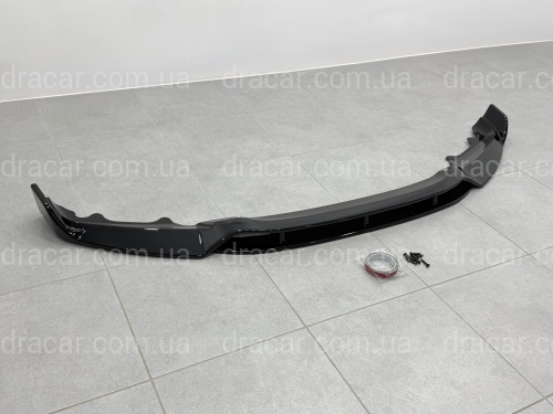 Юбка переднього бампера Paradigma BMW X6 F16 2013-2018, чорний глянець артикул 9632