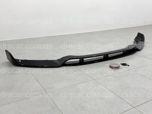 Юбка переднього бампера Paradigma BMW X6 F16 2013-2018, чорний глянець артикул 9632