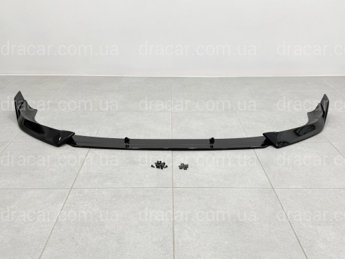 Юбка переднього бампера M-Performance для BMW X1 U11 U12 2022- ABS пластик, чорний глянець артикул 9606