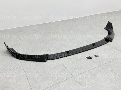 Юбка переднього бампера M-Performance для BMW X1 U11 U12 2022- ABS пластик, чорний глянець артикул 9606