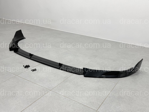 Юбка переднього бампера M-Performance для BMW X1 U11 U12 2022- ABS пластик, чорний глянець артикул 9606