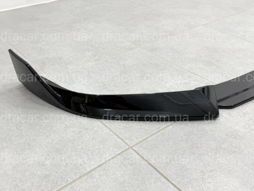 Юбка переднього бампера M-Performance для BMW X1 U11 U12 2022- ABS пластик, чорний глянець артикул 9606