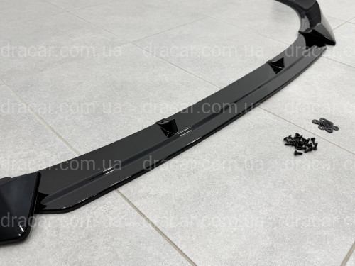 Юбка переднього бампера M-Performance для BMW X1 U11 U12 2022- ABS пластик, чорний глянець артикул 9606