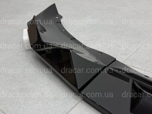 Юбка накладка переднього бампера BMW X5M G05 F95 2019-2022 ABS пластик, чорний глянець артикул 9627