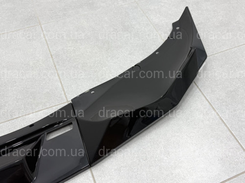 Юбка накладка переднього бампера BMW X5M G05 F95 2019-2022 ABS пластик, чорний глянець артикул 9627