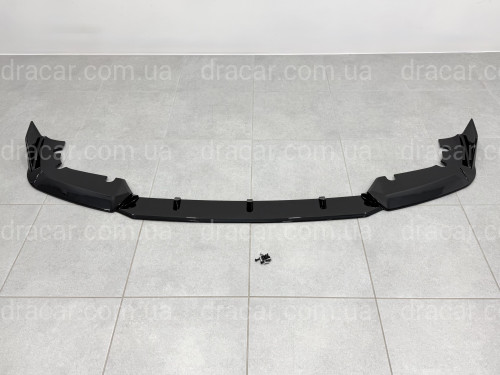 Юбка переднього бампера для BMW X5M G05 F95 2019-2022 ABS пластик, чорний глянець артикул 9709