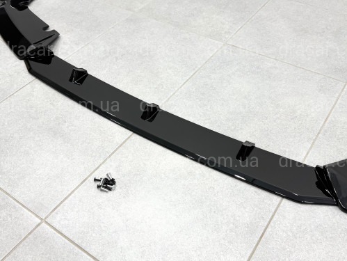Юбка переднього бампера для BMW X5M G05 F95 2019-2022 ABS пластик, чорний глянець артикул 9709