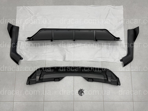 Дифузор накладка заднього бампера Paradigma M-Performance для BMW X5 F15 2013-2018, колір чорний глянець артикул 9668