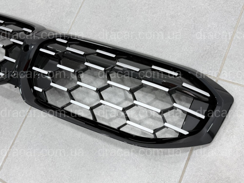 Решітка радіатора соти Black / Silver BMW 3 series G20 G21 LCI 2022+ 51135A35800 артикул 3353