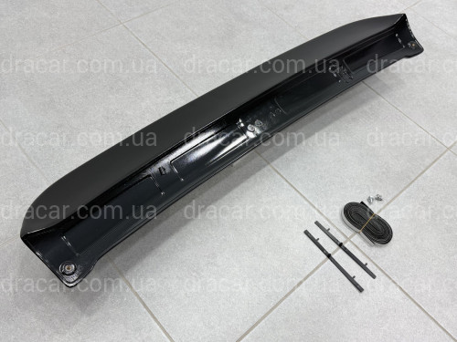 Спойлер козирок Mitsubishi Pajero Sport 2008-2016 ABS пластик, чорний глянець артикул 10156