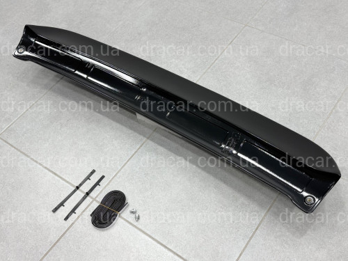 Спойлер козирок Mitsubishi Pajero Sport 2008-2016 ABS пластик, чорний глянець артикул 10156