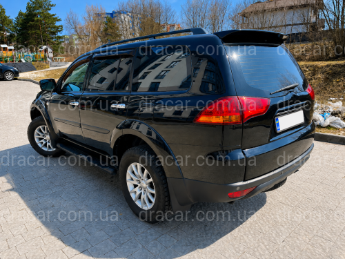 Спойлер козирок Mitsubishi Pajero Sport 2008-2016 ABS пластик, чорний глянець артикул 10156