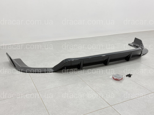 Накладки дифузора заднього бампера Paradigma BMW X6 F16 2013-2018, чорний глянець артикул 9633