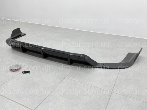 Накладки дифузора заднього бампера Paradigma BMW X6 F16 2013-2018, чорний глянець артикул 9633