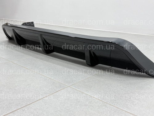 Накладки дифузора заднього бампера Paradigma BMW X6 F16 2013-2018, чорний глянець артикул 9633