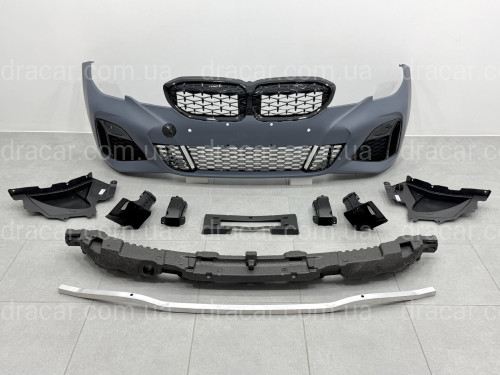 Бампер передній з решіткою M340i Shadowline BMW 3 series G20 2018-2022 артикул 10165
