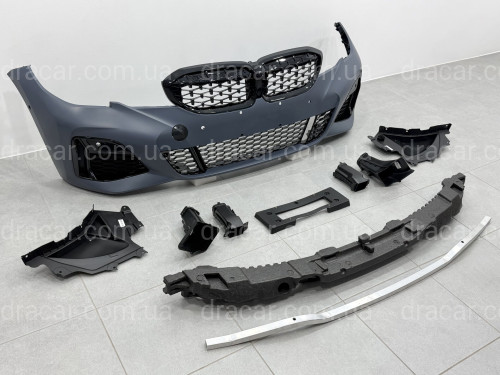 Бампер передній з решіткою M340i Shadowline BMW 3 series G20 2018-2022 артикул 10165