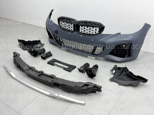 Бампер передній з решіткою M340i Shadowline BMW 3 series G20 2018-2022 артикул 10165