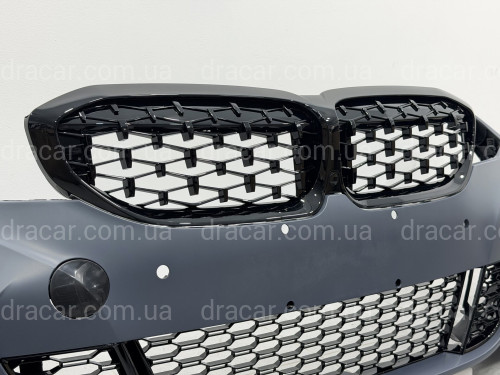 Бампер передній з решіткою M340i Shadowline BMW 3 series G20 2018-2022 артикул 10165