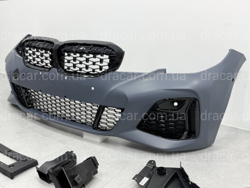 Бампер передній з решіткою M340i Shadowline BMW 3 series G20 2018-2022 артикул 10165