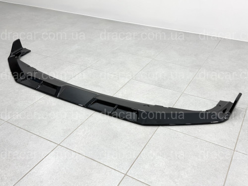 Спідниця накладка переднього бампера BMW X5M G05 F95 2023+ ABS пластик, чорний глянець артикул 10170