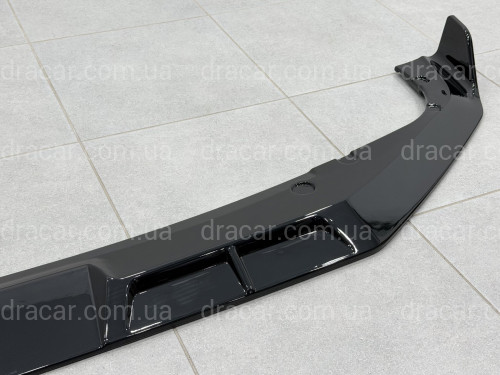 Спідниця накладка переднього бампера BMW X5M G05 F95 2023+ ABS пластик, чорний глянець артикул 10170